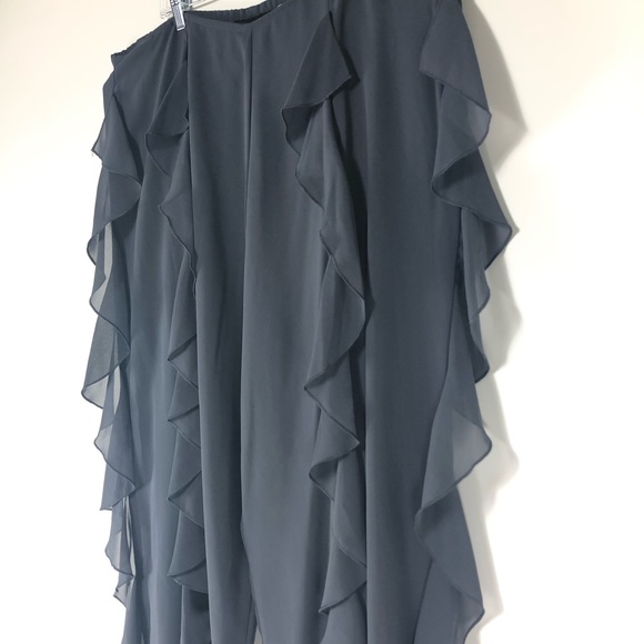 Gray ruffle As-Hro XXL lined dress pant. - Picture 3 of 10